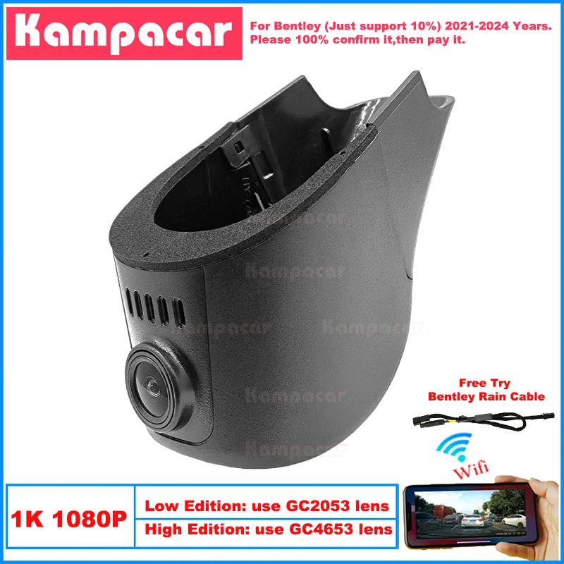 Kampacar BL03-1K 1080P Wifi Car Dvr Camera Dash Cam For Bentley Flying Spur Bentayga Continental GT 2021-2024 10% Cars Dashcam