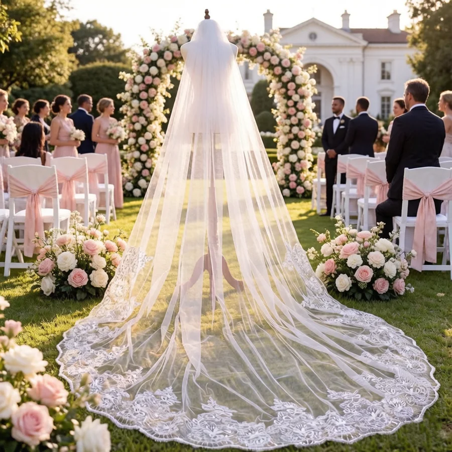 

Новинка: Свадебные фаты белого и цвета слоновой кости, 3 метра, свадебные аксессуары для невесты, фата для невесты, Velo de novia