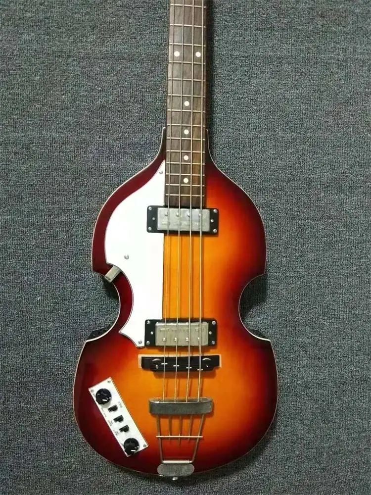 Electric Guitar Bass 4 string sunburst left-handed