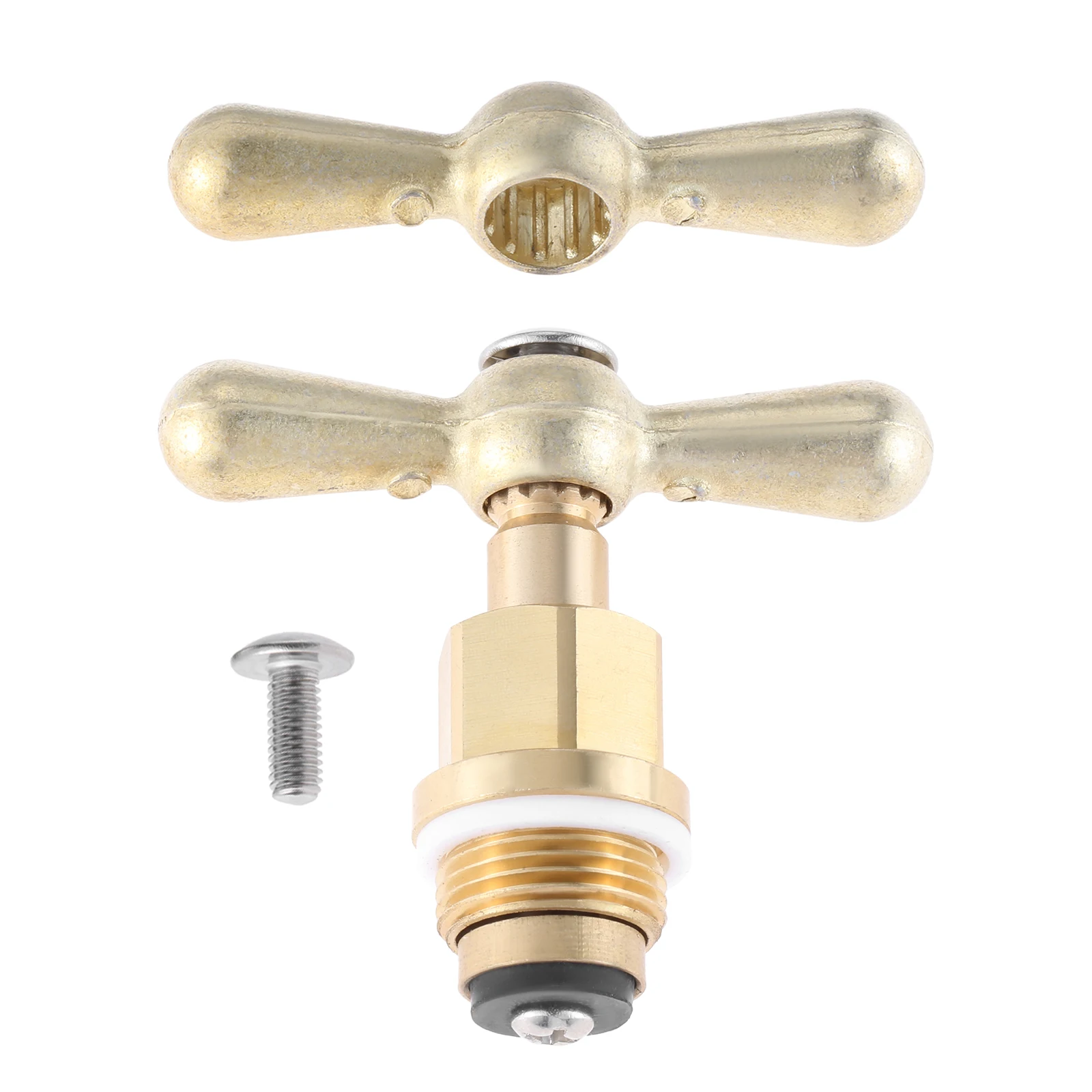 Brass Hose Bib Globe Valve Stem Bonnet and Spigot Handles Kit for Arrowhead Hose Bibs Boiler Drains Sill Faucets PK1100 PP806-15