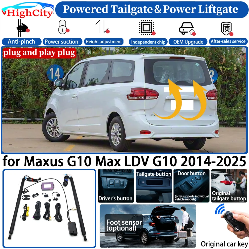 for Maxus G10 Max LDV G10 2014-2025 OEM Automatic Smart Powered Tailgate Power Liftgate System Intelligent Strut Trunk Lift Kit