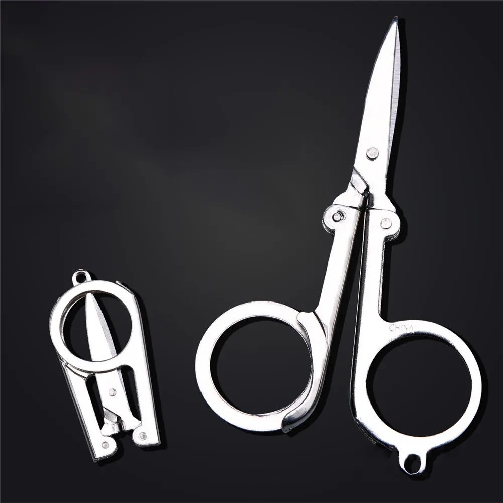 Scissor Manicure Tool for Nails Eyebrow Nose Eyelash CuticleStainless Steel Scissors Medium Sized Travel Folding Scissors