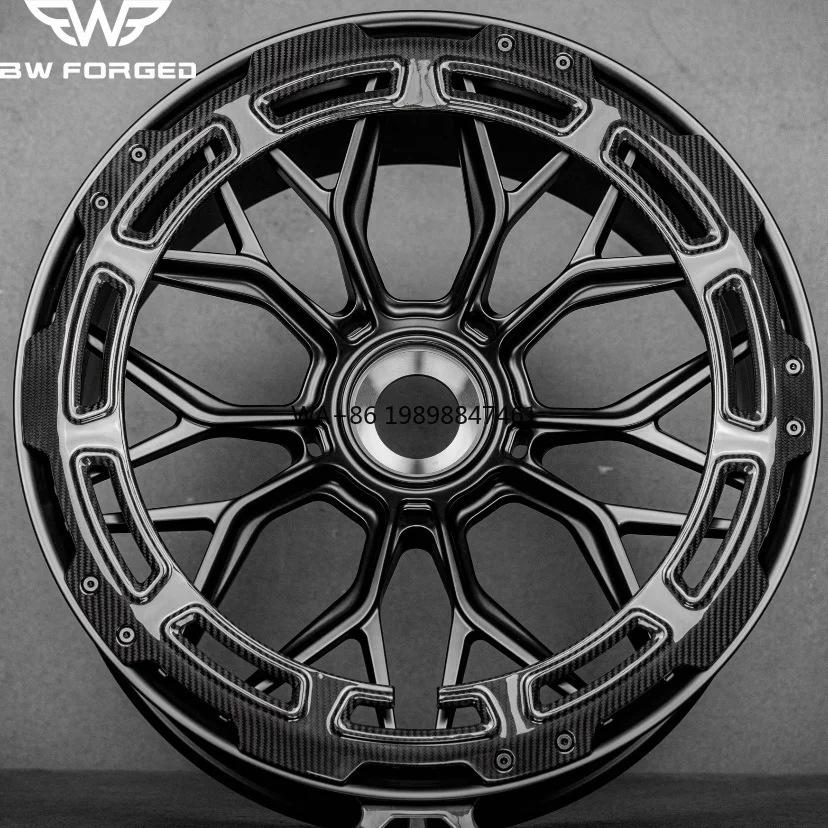 

Carbon Fiber Decorative Rings for Forged Wheel Rims 5x114.3 5x112 5x120 Car Wheels Rims 17 18 19 20 21 22inch for bmw audi