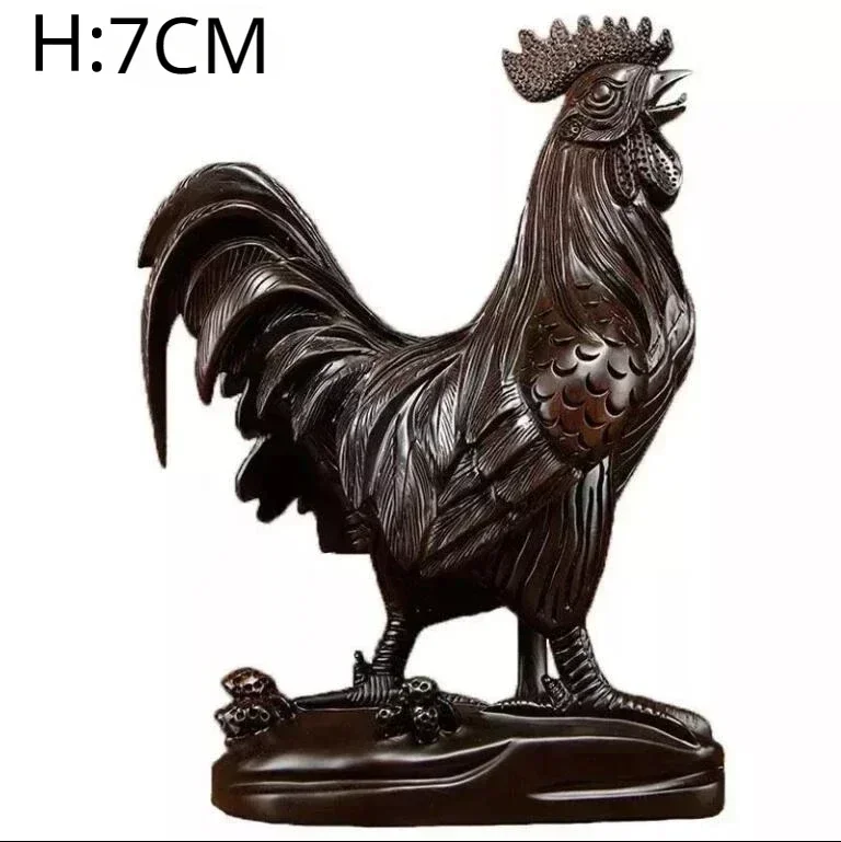 HERCHR Statua del Galletto Feng Shui, Fortuna Ricchezza Ornamenti di Pollo Dorato in Ottone Puro, Significato Buona Fortuna e ricchezza dei segni zodiacali