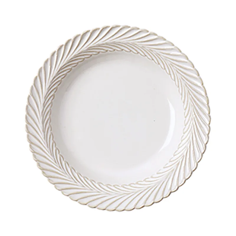 

White glazed ceramic tableware, net redte, vegetable , steak , ceramic, Western food dessert