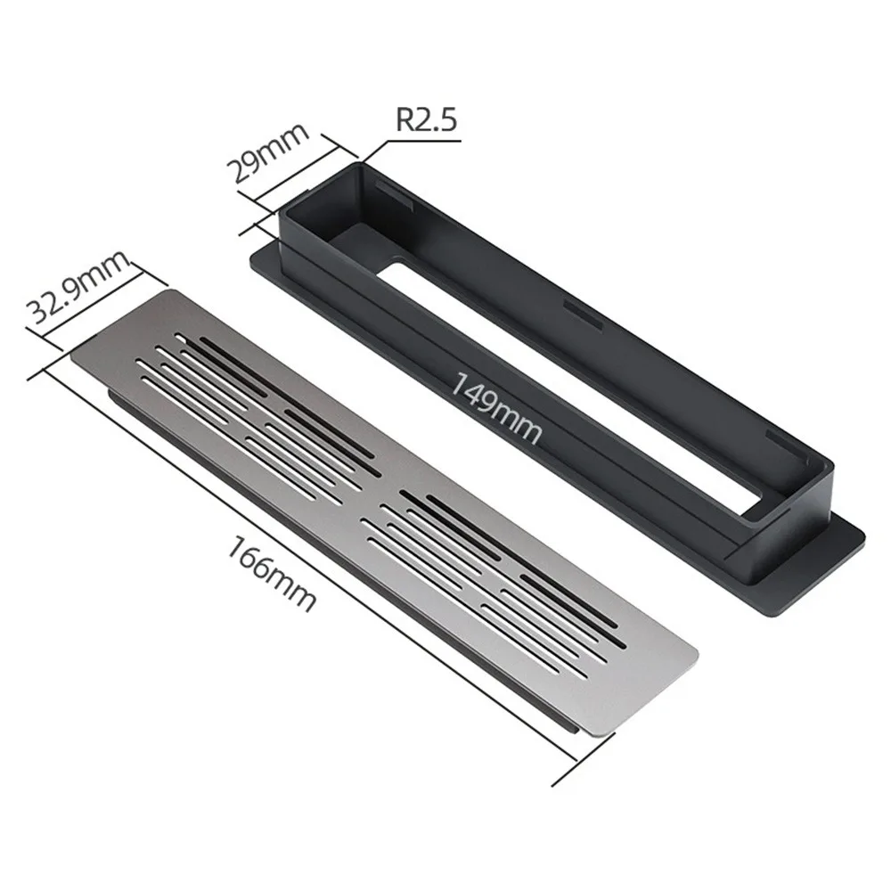 سبائك الألومنيوم/الخزانة البلاستيكية غطاء فتحة الاستراحة مستطيل 30 مللي متر خزانة واسعة تنفيس الهواء ديكور شبكة تنفس