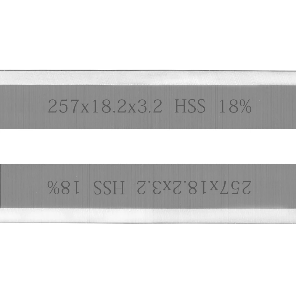 1 Pair 257mm HSS Wood Planer Blade 257 x 18.2 x 3.2mm Thicknesser Knife for Fox F22-561 MacAllister COD1500PT Axminster CC10T