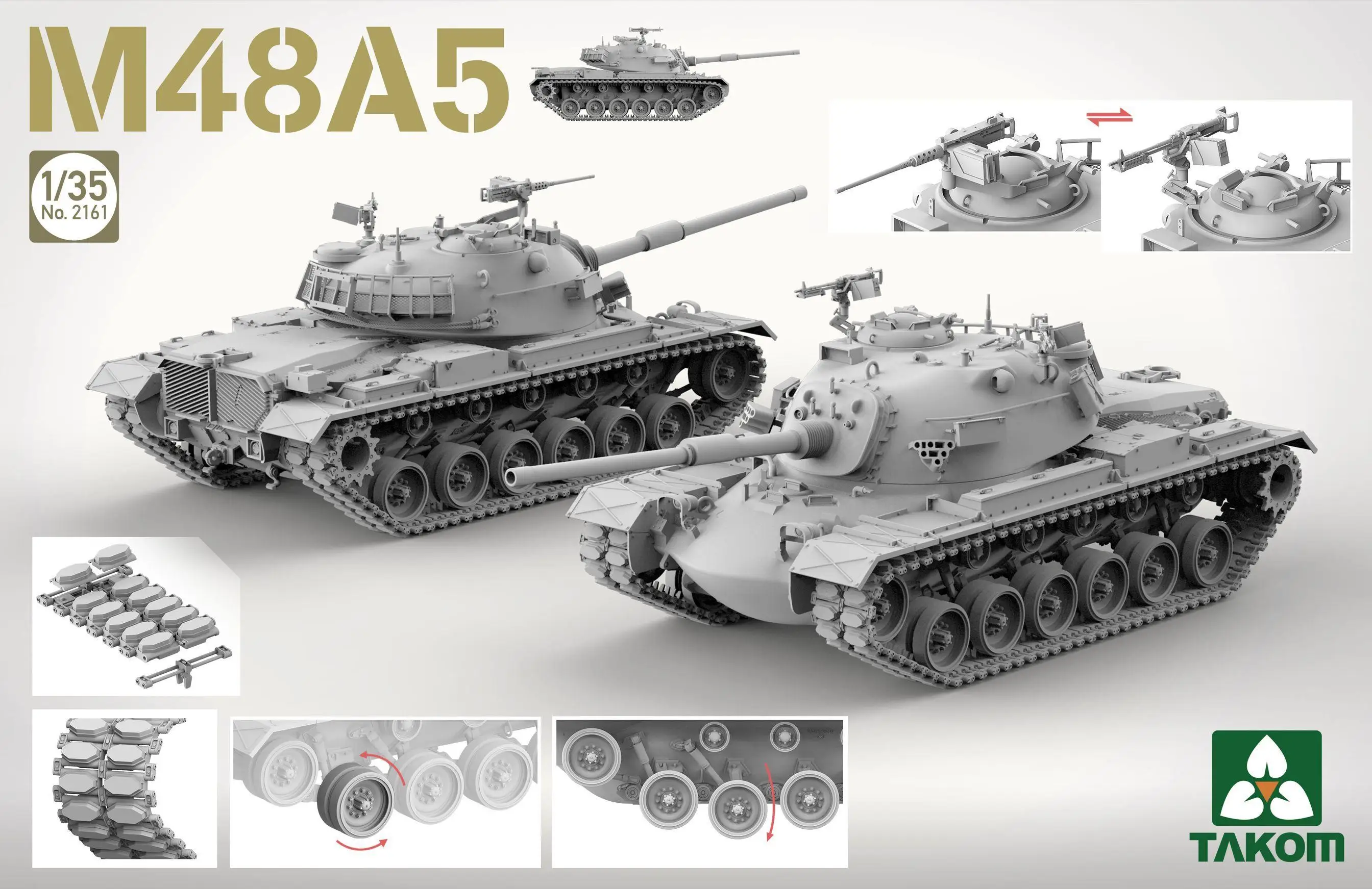 TAKOM 2161 1/35 Scale M48A5 Assembled Tank Model