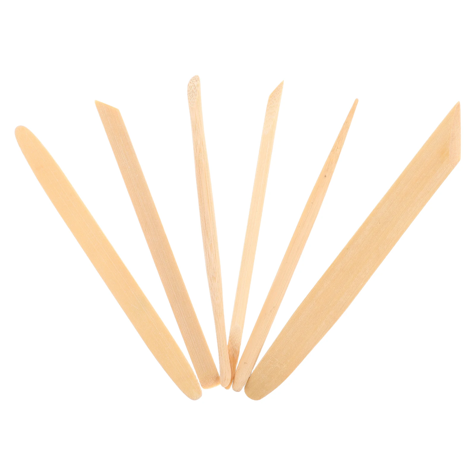 

6-Piece Pottery Tools Clay Sculpting Kit Bamboo Ceramic Carving Shaping Detailing Oil Clay Handcraft Modeling Supplies