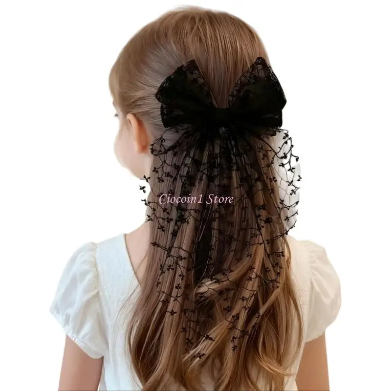 

Y1UB Стильная заколка для волос для маленьких девочек, дышащий тюль, легко прикрепляется, улучшает наряды, декоративная одежда