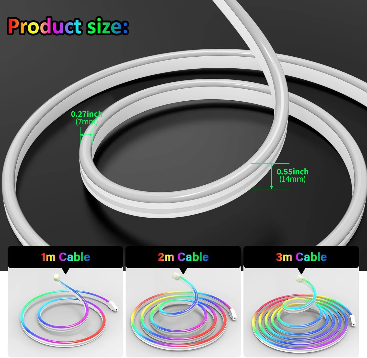 USB DC5V RGBIC Flexible Neon Strip Lights Bluetooth Remote Control Multiple Modes Music Sync Waterproof LED Strip Neon Rope Lamp view 2