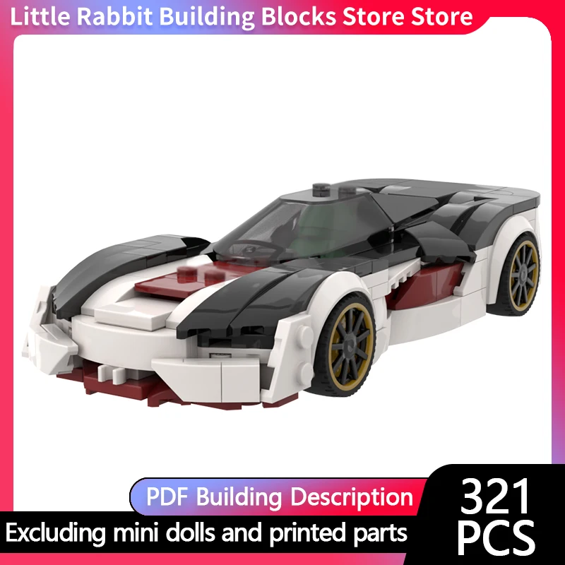 Popular Game Model MOC Building Bricks Concept Top Tier Sports Car Modular Technology Children Holiday Gifts Assemble Toys Suit