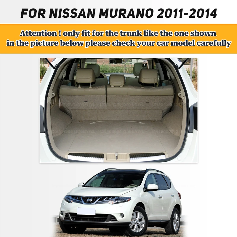 Cargo Liner For Nissan Murano 2011-2014 13 12 Car Trunk Mats Carpet With Backrest Protectors Cargo Mats Accessories Waterproof