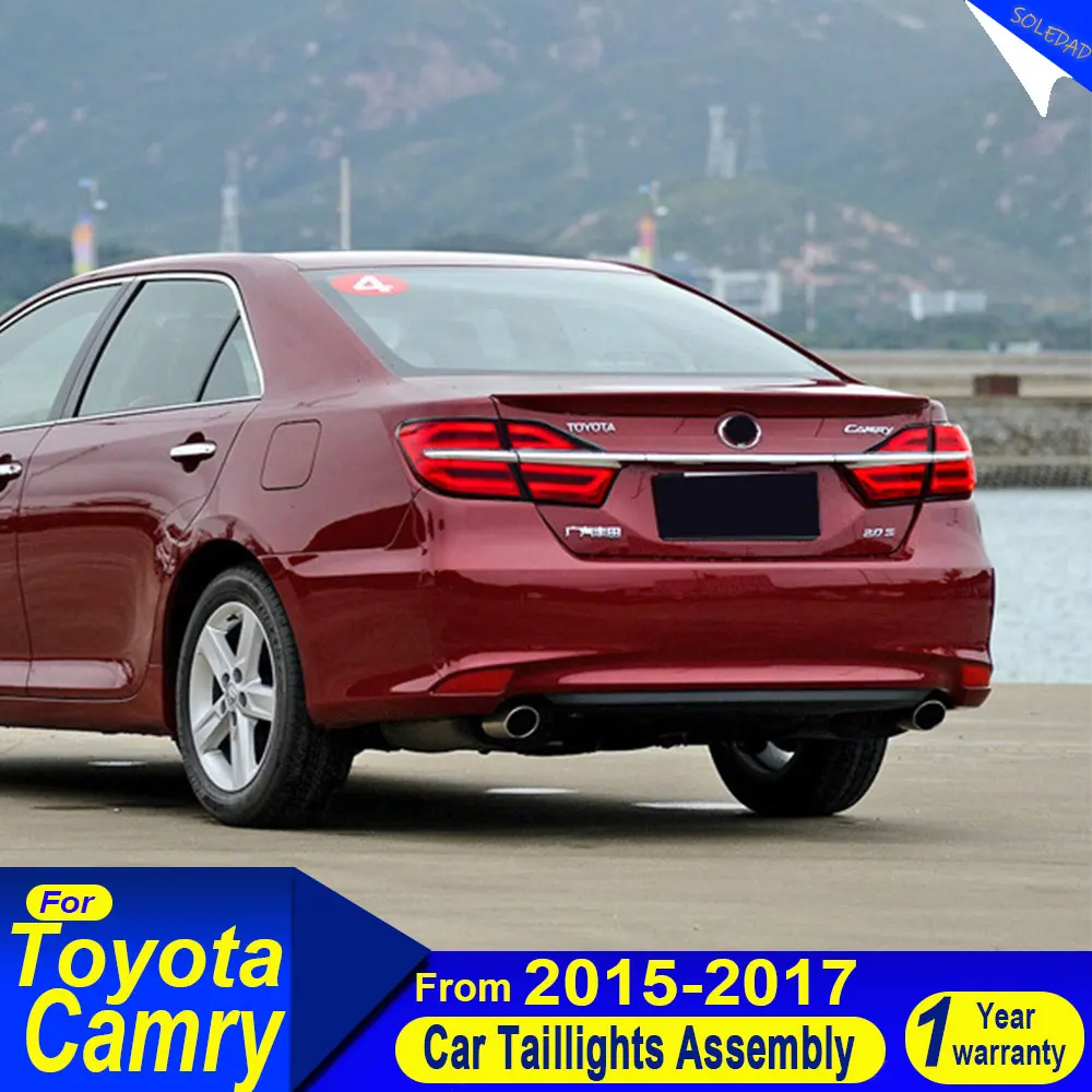 

Задний фонарь для Toyota Camry, светодиодный, 2015-2017, Camry MK7, задний противотуманный фонарь, стоп-сигнал, указатель поворота, автомобильные аксессуары