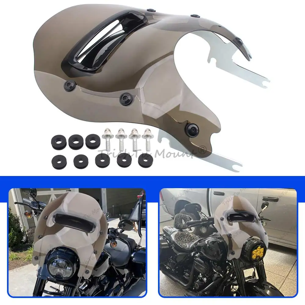

Motorcycle Windshield Fairing Wind Splitter Deflector Windscreen For Harley Road King Classic Special FLHR 1994-2025 Accessories
