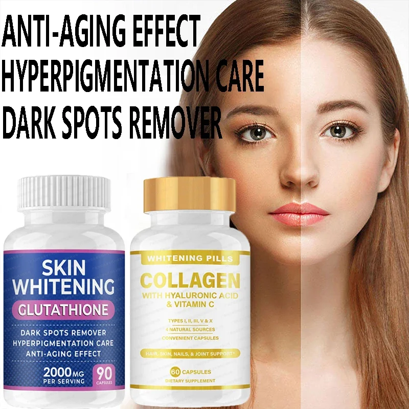 2 Bottles  Original Protein Capsules Vitamin C Capsules Moisturizing, Moisturizing, Skin Collagen Pills