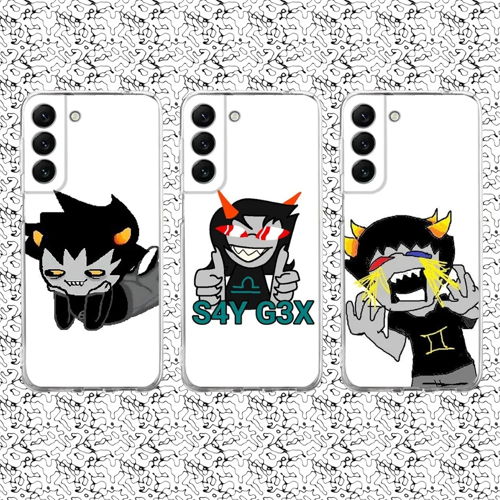 H-Homestucks T-Trolls Phone Case Silicone For Samsung S30,S23,21,22,20 Ultra,S20 FE lite,S10,9,PIus Note20ultra Cover Clear