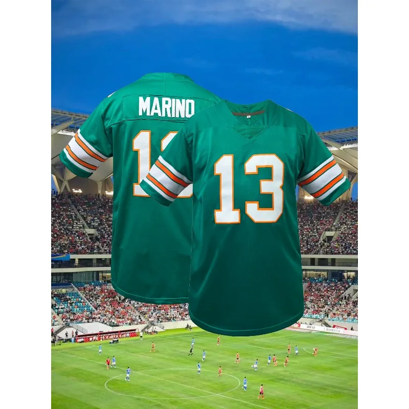 

Men's Stitched Football Jersey Breathable V-neck T-shirt Miami Rugby Jersey Short Sleeve for Training&Competition Men Clothing