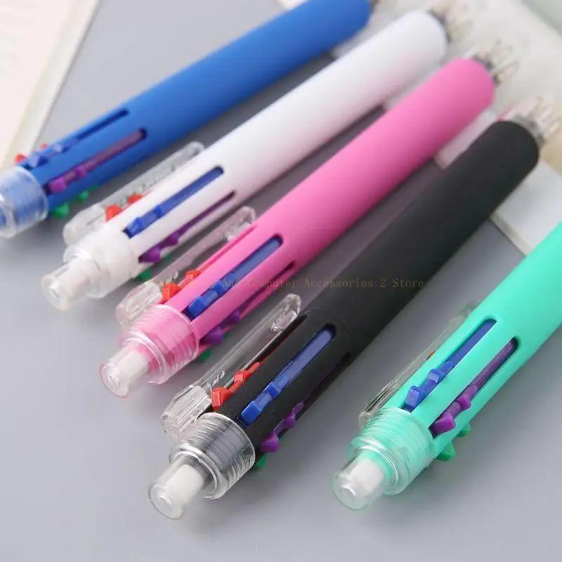0.7mm 5 Colors In Retractable Ballpoint Pens Mechanical Pencil Smooth Writin