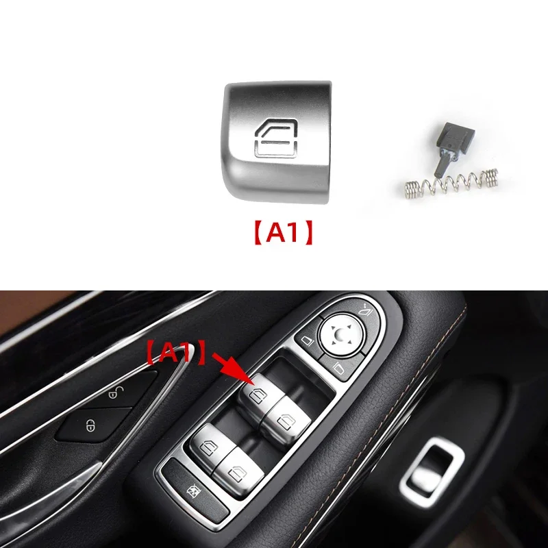 Interior Car Window Lifter Switch Button Cover Cap Replacement For Mercedes Benz E Class W213 E200 E260 E300 E400 AMG