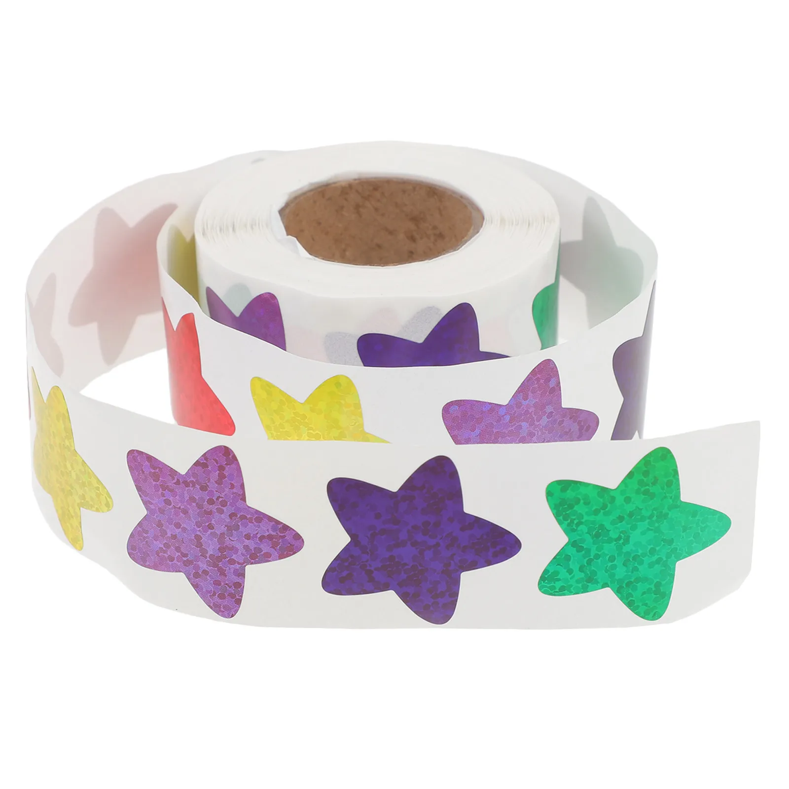 

1 Roll Star Shaped Stickers Five-Pointed Design Self-Stick Reward Labels for Teachers Students Motivation Incentive Classroom