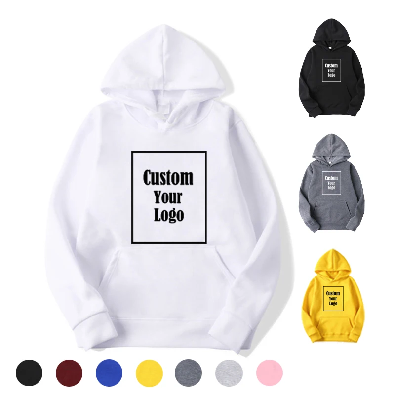 2024 New Men\'s Fashion Tracksuit Hoodie Casual Customize your logo Sport Hooded Jogging Diy Printing Vintage Unisex Clothes