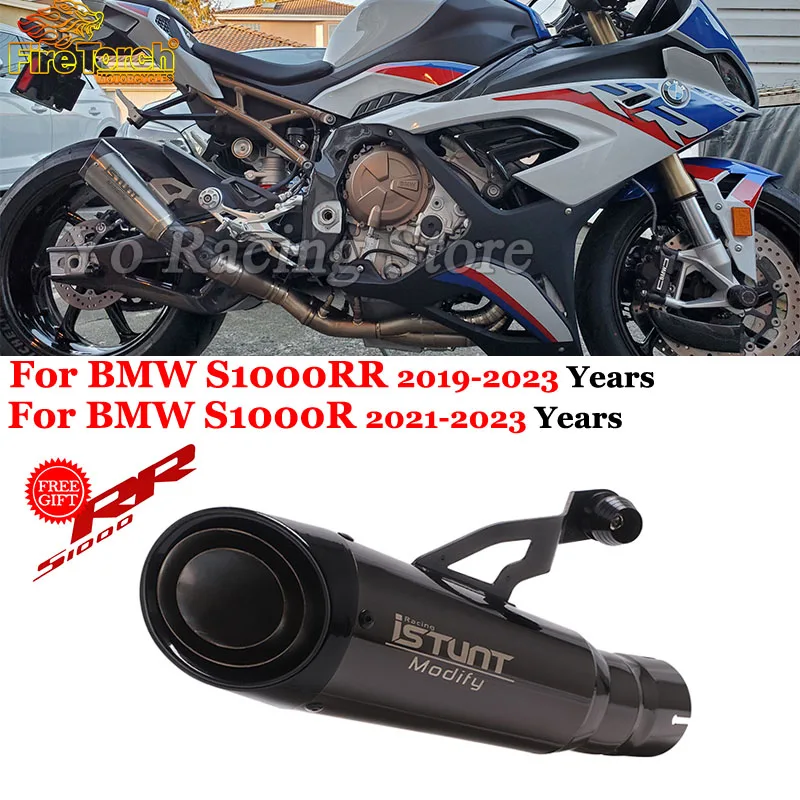 

Motorcycle Exhaust Escape Systems Stainless Steel Link Pipe Muffler Slip On For BMW S1000RR S1000 RR 2019 2020 S1000R 2021 2022