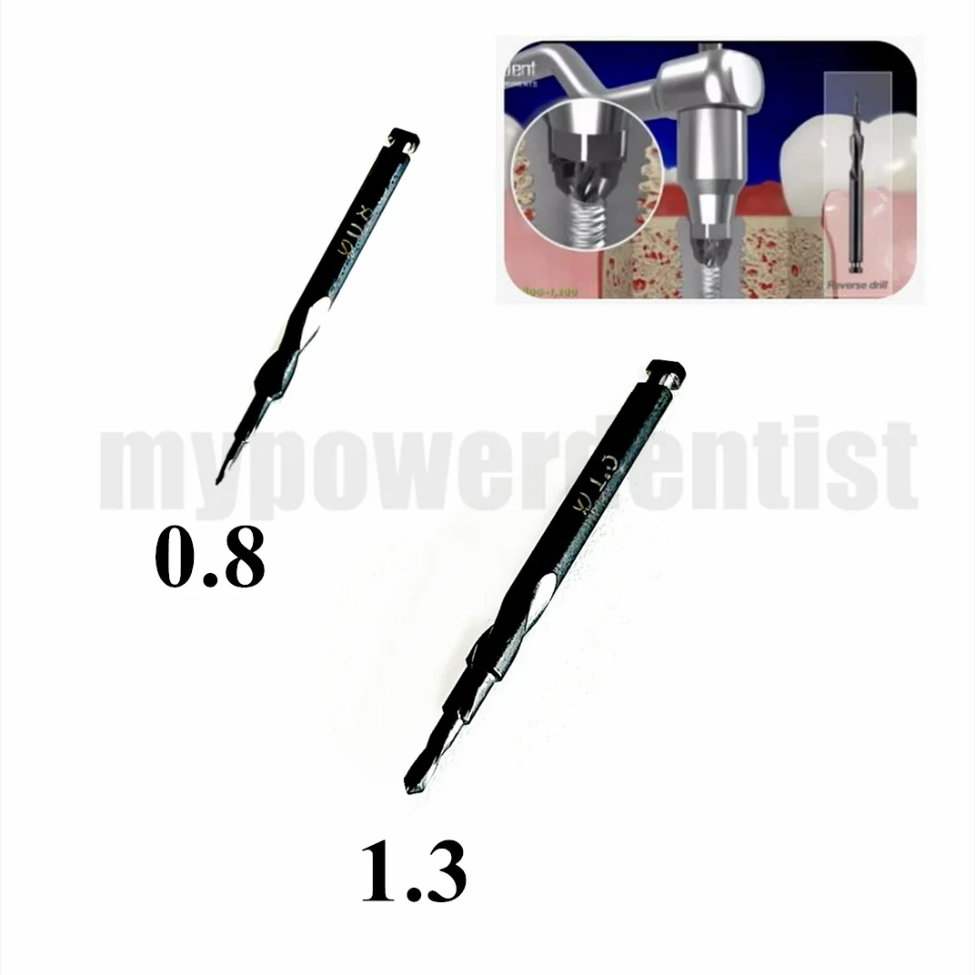 

Dental Reverse Implant Screw Extractor Drill Broken Abutment Failed Fixture Remover Bur