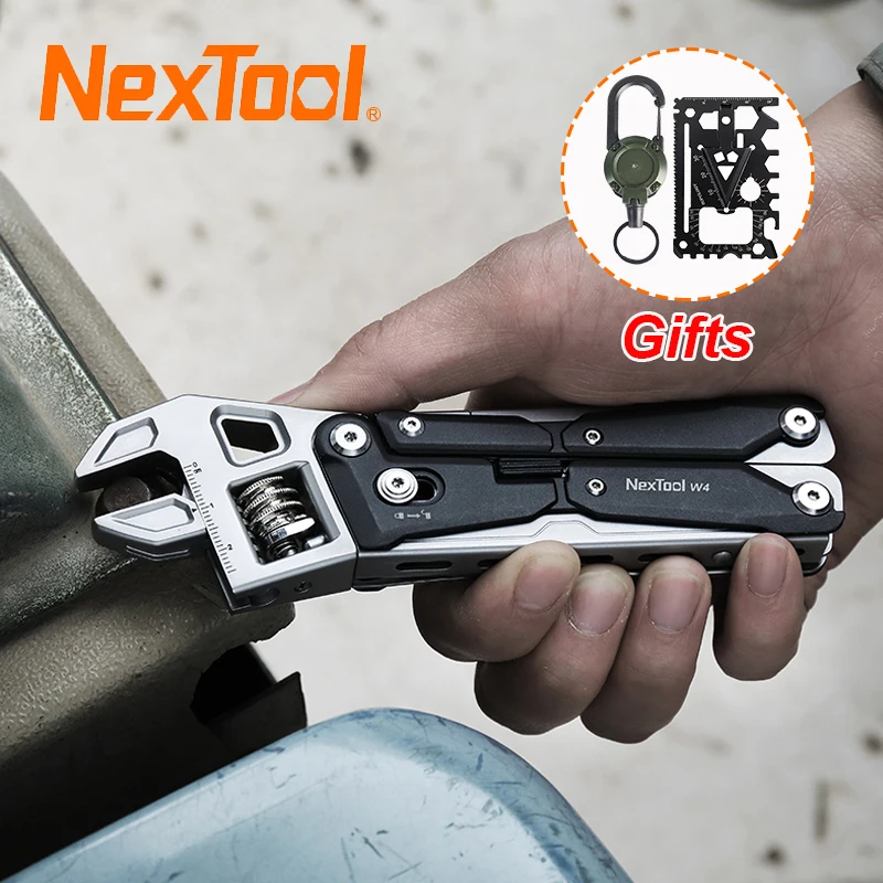 NexTool W4 Adjustable Ratchet Wrench Multitool 11 In 1 Folding EDC Tool with Pliers Screwdriver Multi Tool Camping DIY