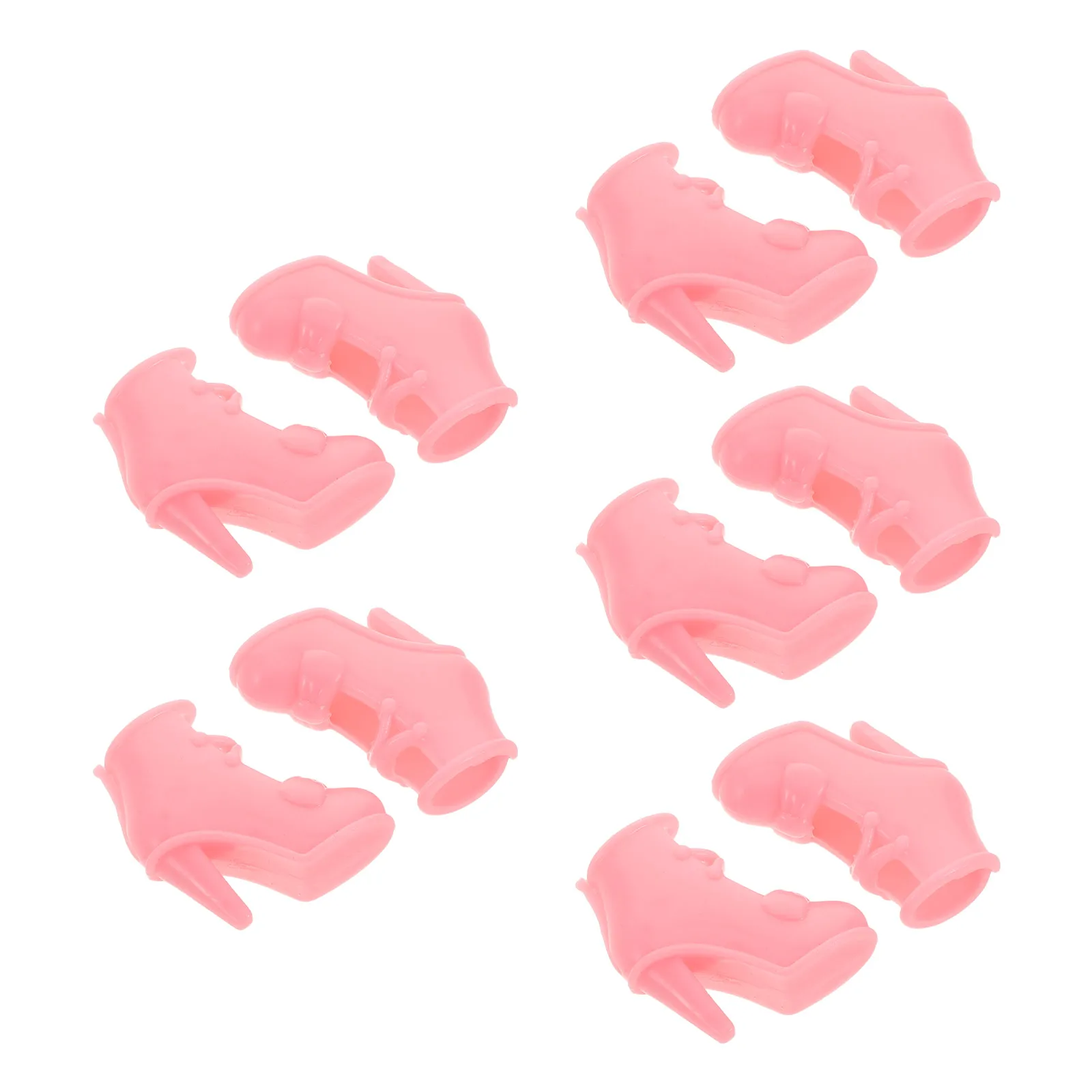 

10 Pairs Shoes High Heel Girl Tiny Boots Plastic Dress up Accessories Decor