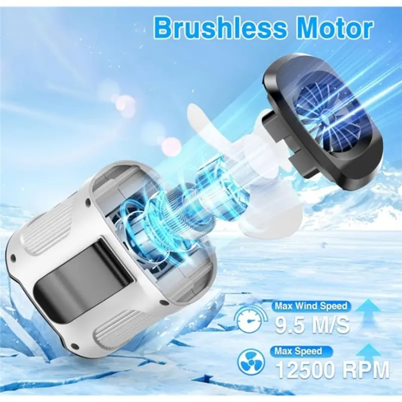 NEW HOT In Stock-Body-Wear Waist Fan Clip Rechargeable Battery Powered Hand-Free Fan With 3 Speed Settings For Shirt Belt For Ca