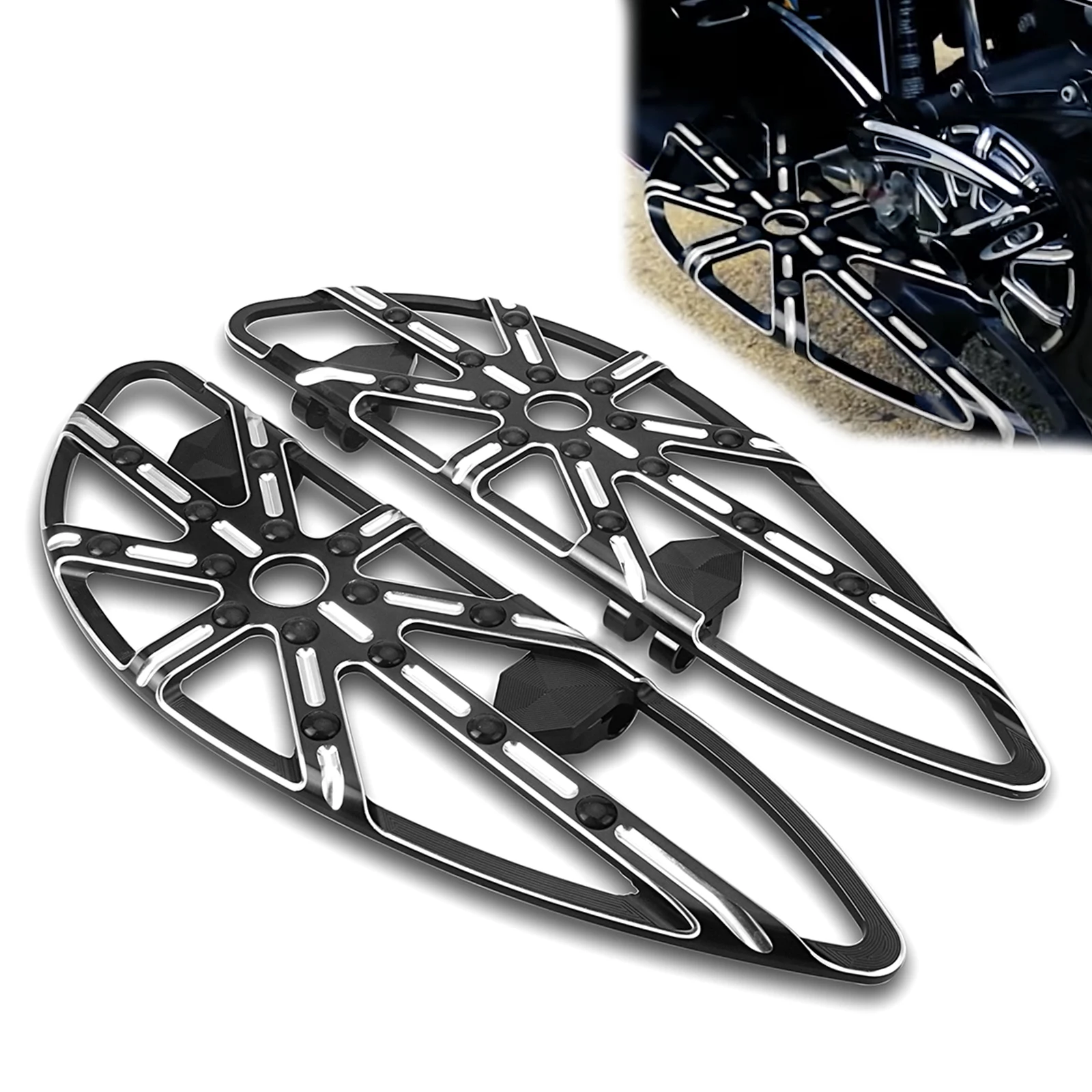 Black Gauge Rider Passenger Floorboards Shift Brake Levers Street Cvo for Harley Touring Road Glide Custom Fltrxse 2014-up