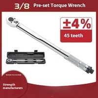 Cross-border 3/8 Torque Wrench Adjustable, Torque Wrench Preset, Chrome-plated 45 #steel Shank Embossing Scale
