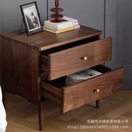 Customizable Nordic Modern Bedside Bedroom New Chinese Drawer Simple Solid Wood Locker