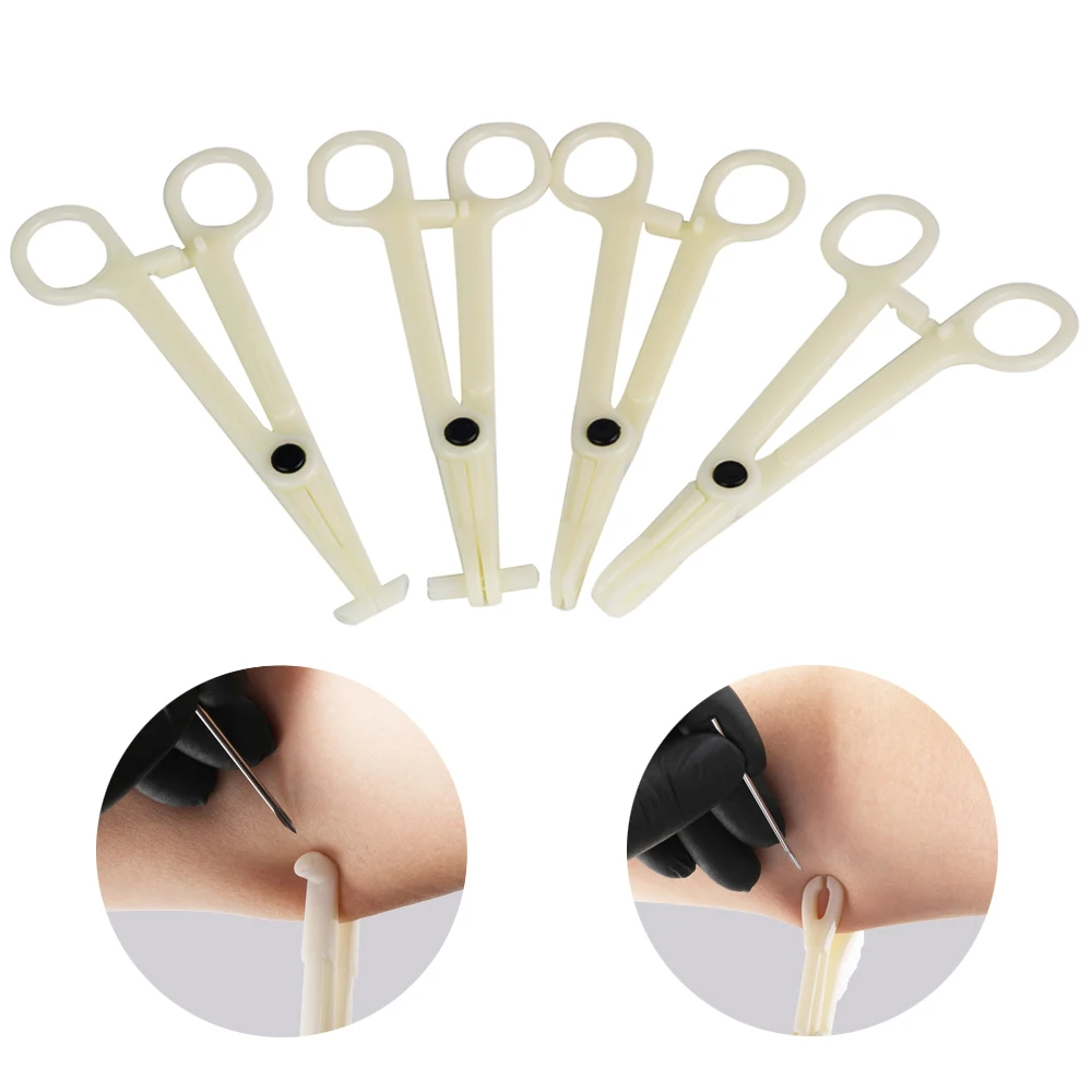 

1 шт. Одноразовые стерильные круглые щипцы для пирсинга пупка, треугольные открытоесязные кусачки, стерильные инструменты для пирсинга ушей, носа, губ, татуировок