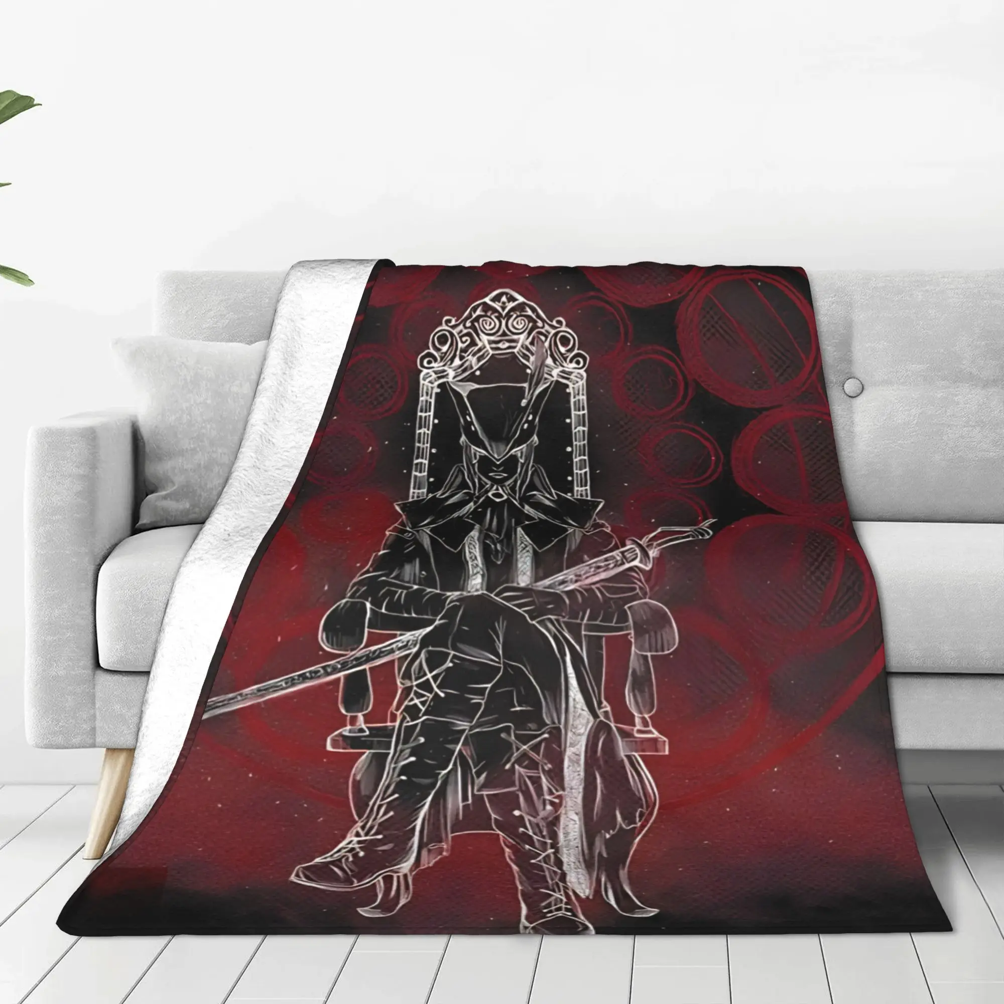 1PC vintage  Bloodborne Home Room Decorations Winter Blankets For Adults Bedding Home Interior Sofa Knee