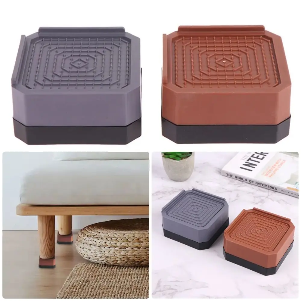 

1/4Pcs Height Extenders Table Leg Pads Waterproof Square Chair Feet Protector Antislip Booster Cushion Furniture Legs Cushion