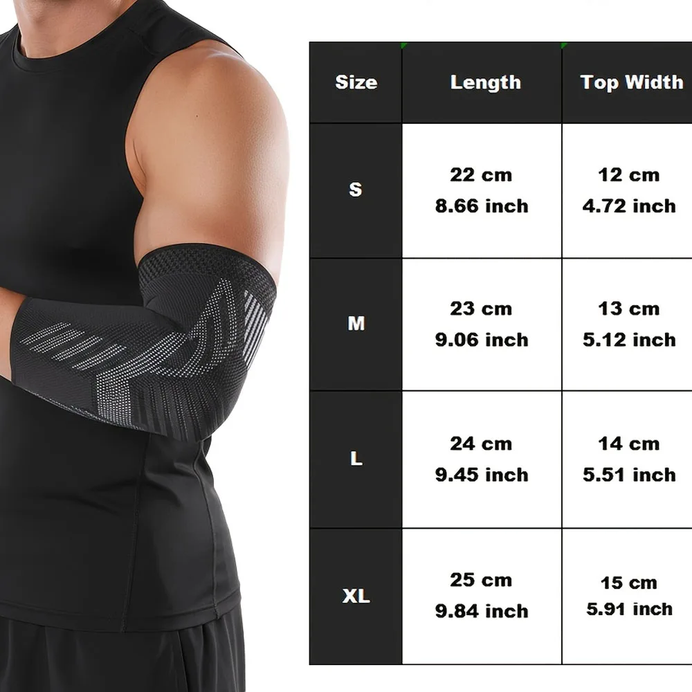 2pcs Breathable & Stretchy Elbow Support Sleeve - Moisture-Wicking Compression for SportsGym,Professional Elastic Elbow Brace