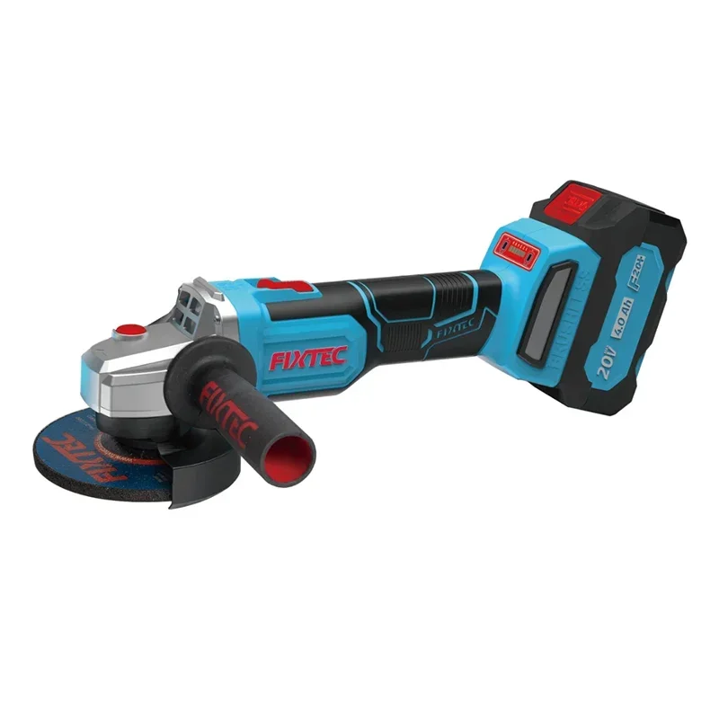 FIXTEC High Quality 20V Cordless 2x4.0Ah Li-ion Battery Variable Speed Angle Grinder 115mm Wireless Grinders