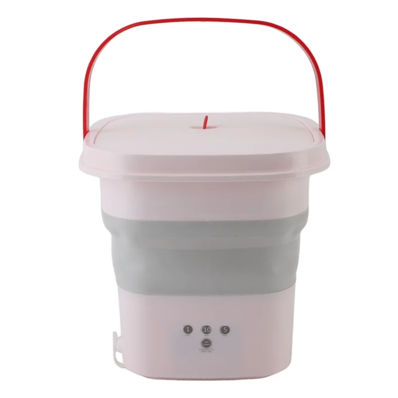 10.5L Small Foldable Washing Machine Fully Automatic Blue Light Deep Clean Compact Washer for Apartment Dormitory Hotel