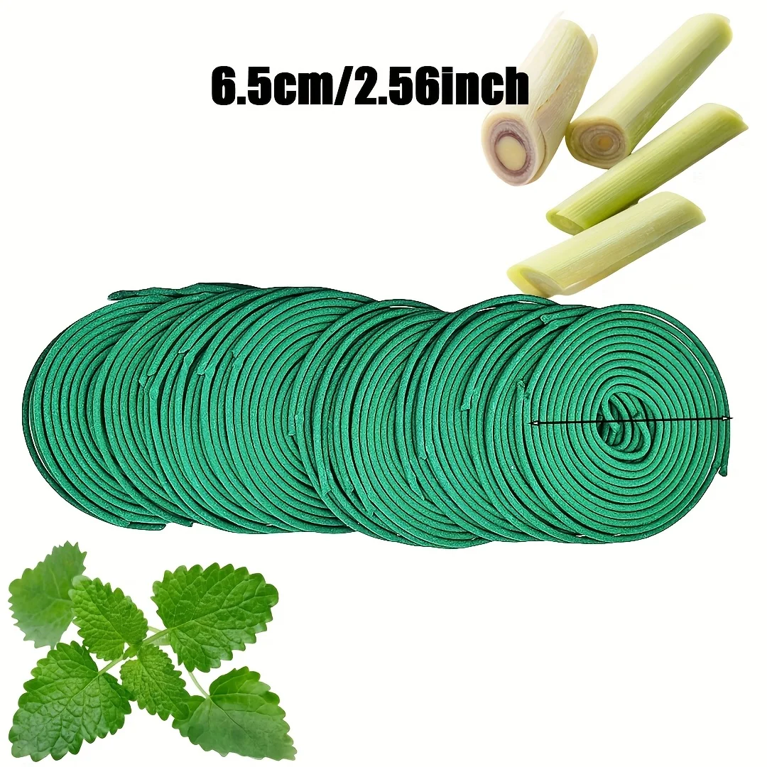 Zitronella- und Minz-Aromatisierte Spiral-Räucherstäbchen, 6 Stück. 3 cm handgemachte Räucherstäbchen mit Zitronengras, Minzblättern und anderen Düften, brennen 3-4 Stunden, leichter und erfrischender Duft, geeignet fü – Detail 3