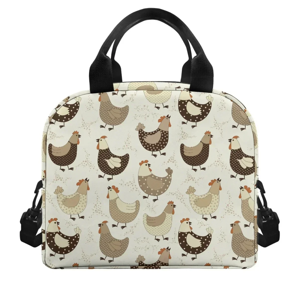 Brown Cute Big Cock Pattern Girls Boys Mulit Large Capacity Handbag Hot Sales Easy To Carry Satchel Fashion Outdoor Bag Satchel