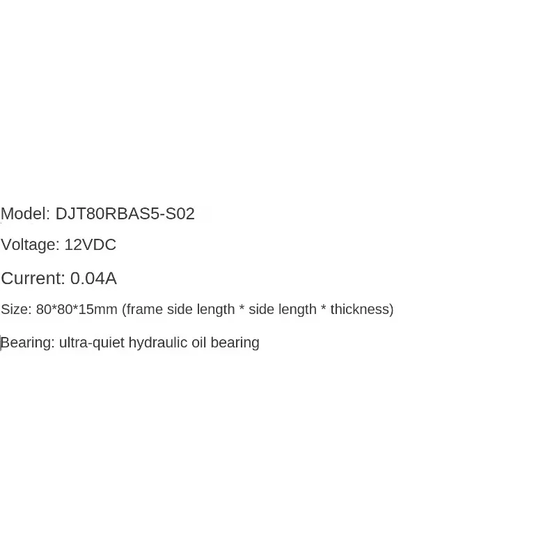 P 80*80*15 مللي متر صامت Nidec الهيدروليكية DJT80RBAS5-S02 8015 12 فولت 0.04A ثلاجة مروحة تبريد مدمجة #4