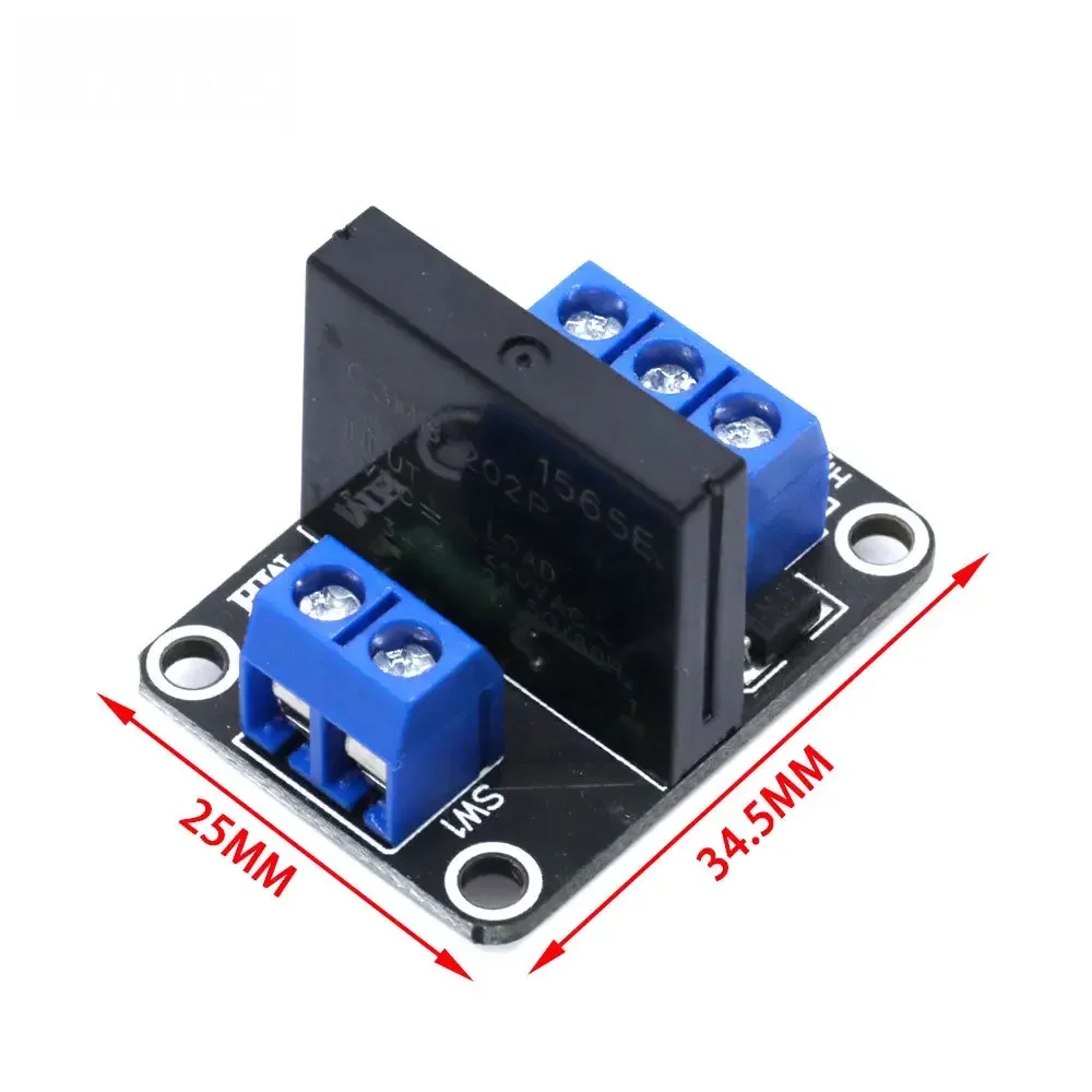 5V 1 Channel 2 4 6 8 Way SSR G3MB-202P Solid State Relay Module 240V 2A Output with Resistive Fuse For Arduino High Relay Module