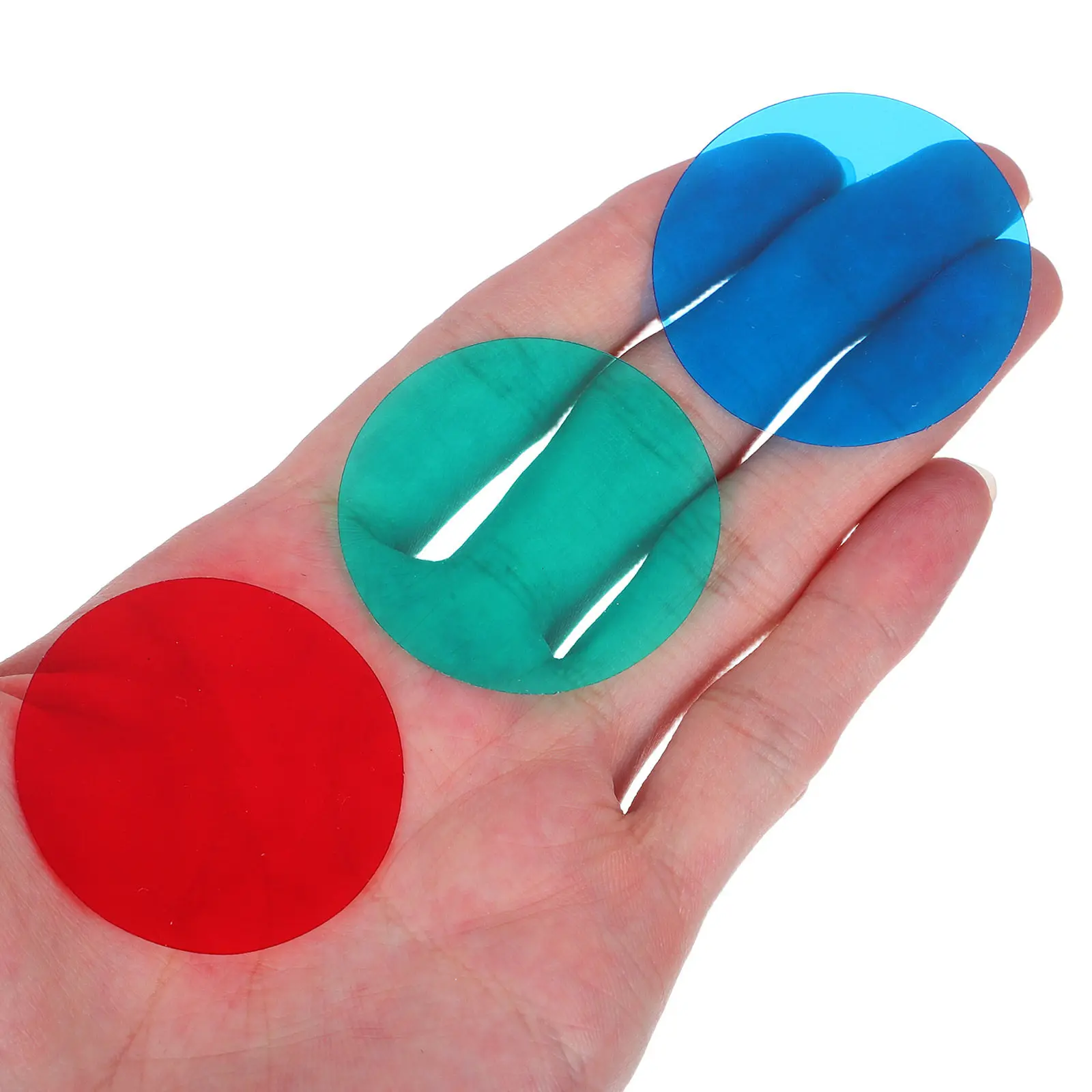 6Pcs Red Green Blue Transparent Color Filter Sheets Plastic Film Physics Experiments Light Optics Educational Tools