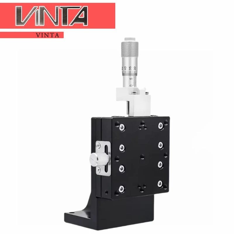 LV90 Z Axis 90*90mm Sliding Table Manual Displacement Vertical Lift Fine Tuning Platform Cross Roller Guide