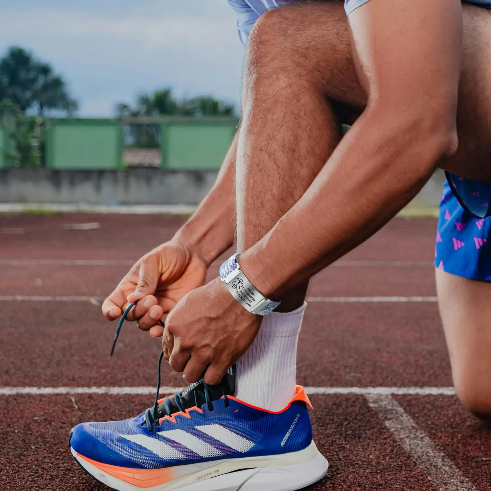 سوار طبي شخصي، سوار معرف طبي من النايلون والستانلس ستيل المرن وعلامة محفورة، هدية مخصصة للحبيب #6