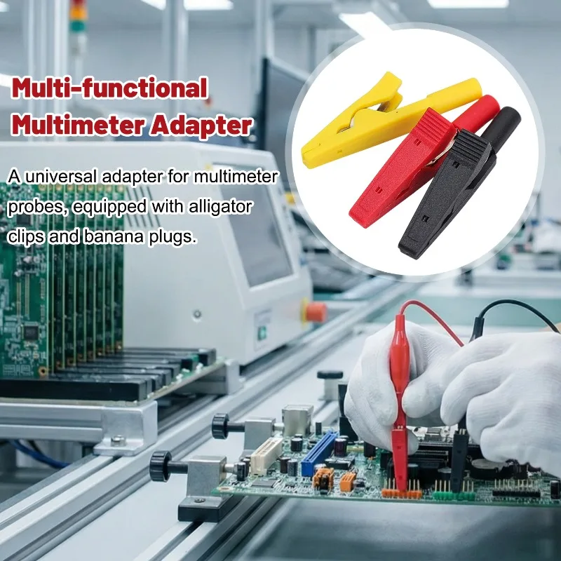 Electrical Insulated Alligator Clips Cable Probes Connector Multimeter Wiring Repair DIY Electronics Circuit Tools Accessories
