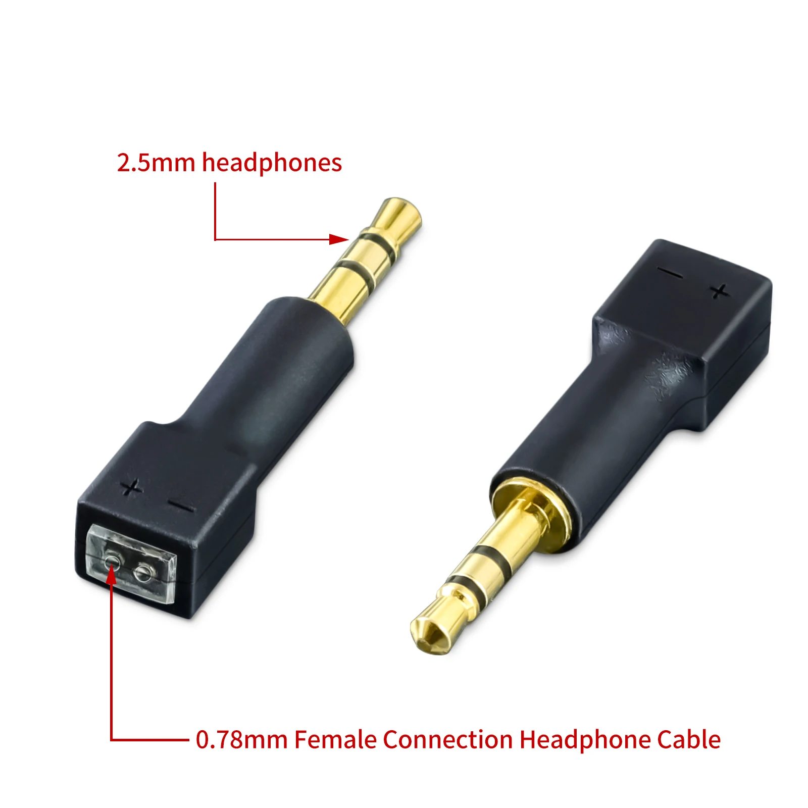 OKCSC 0.78mm to 2.5mm/mmcx to 2.5mm Adapter for Hifiman HE350 HE440S HE440i HE560 HE1000 Headphones Conversion Pin Connector