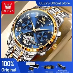 OLEVS-Reloj de pulsera para hombre, accesorio de pulsera resistente al agua, con enlace VIP, envío directo, 6607